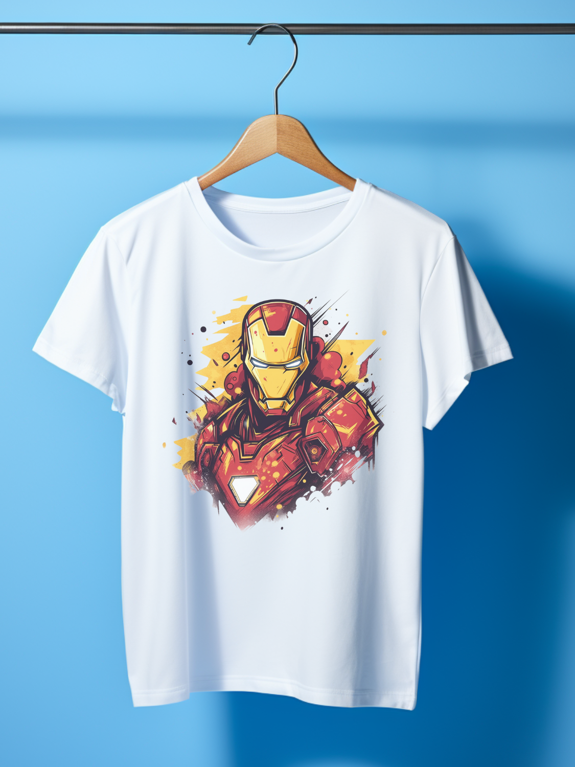 iron man printed t shirt