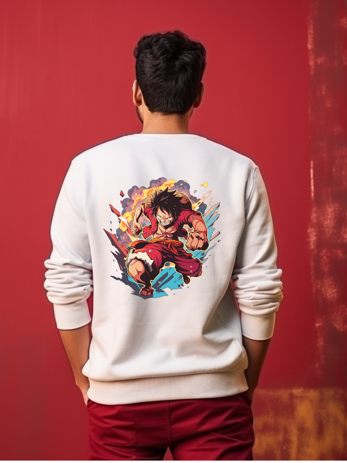 Luffy White Sweatshirt 21