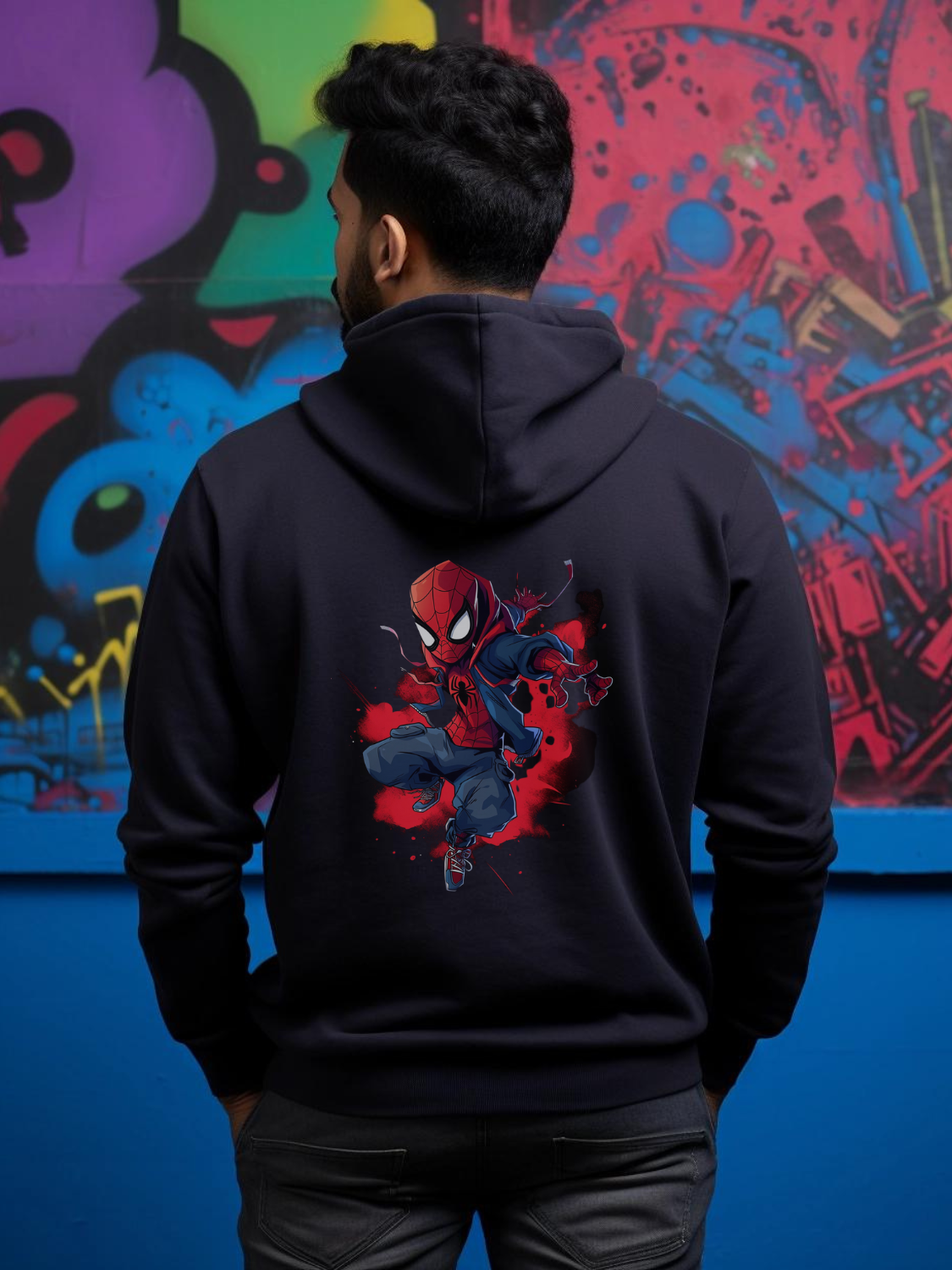 Spiderman Back Print Hoodie #34