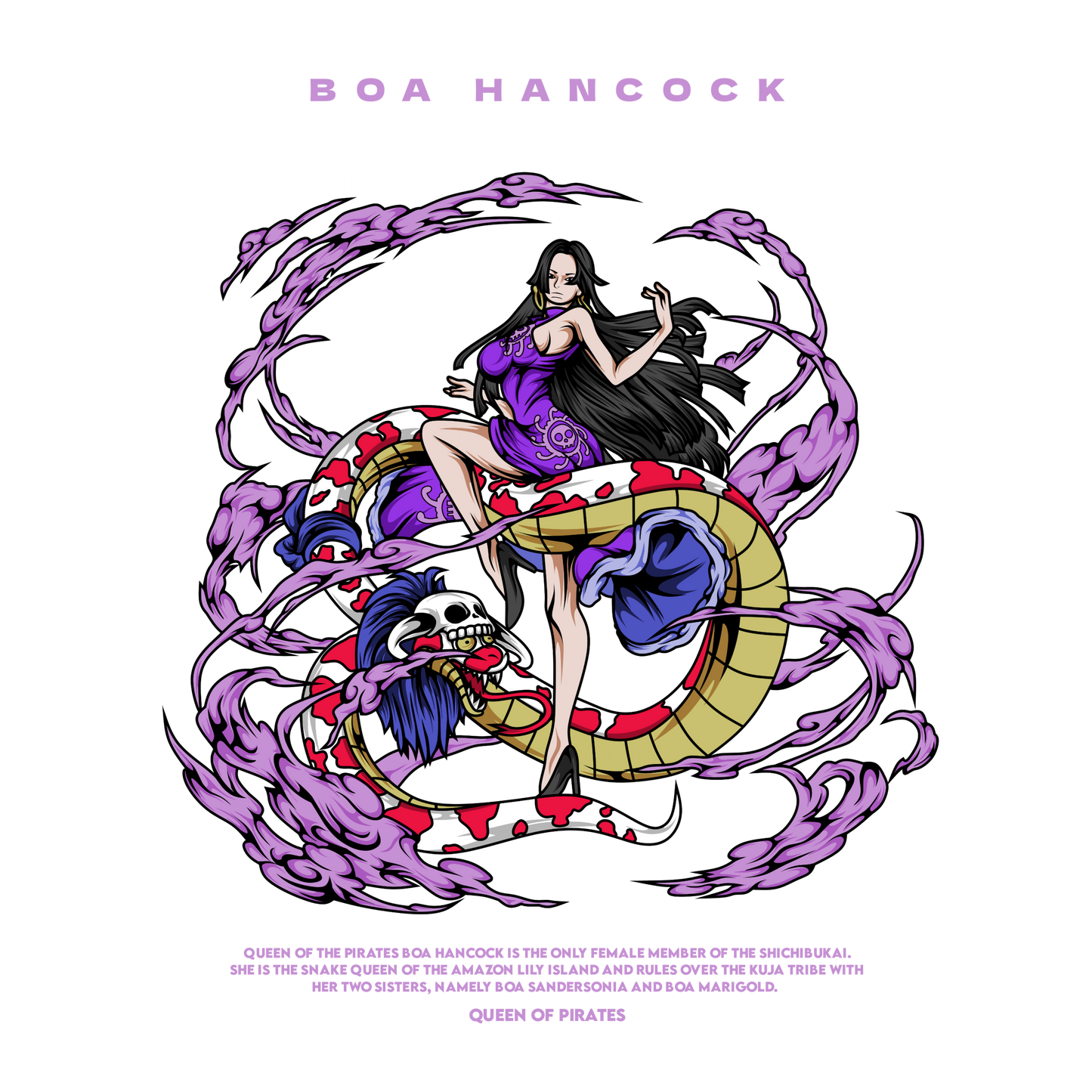 Boa Hancock One Piece Premium Oversized T-Shirt Black July'25