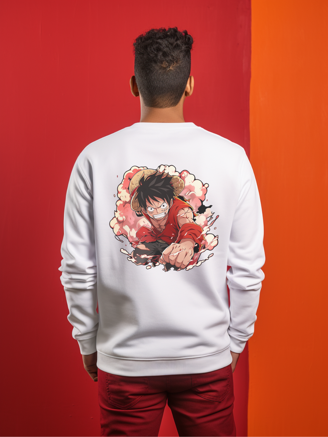 Luffy White Sweatshirt 47
