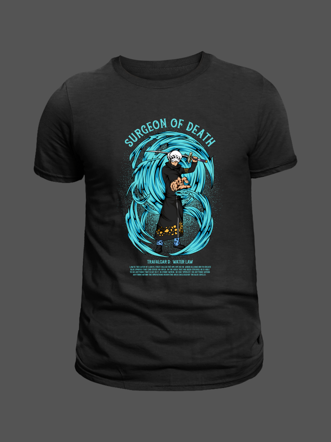 Trafalgar Law One Piece Premium Oversized T-Shirt Black 1