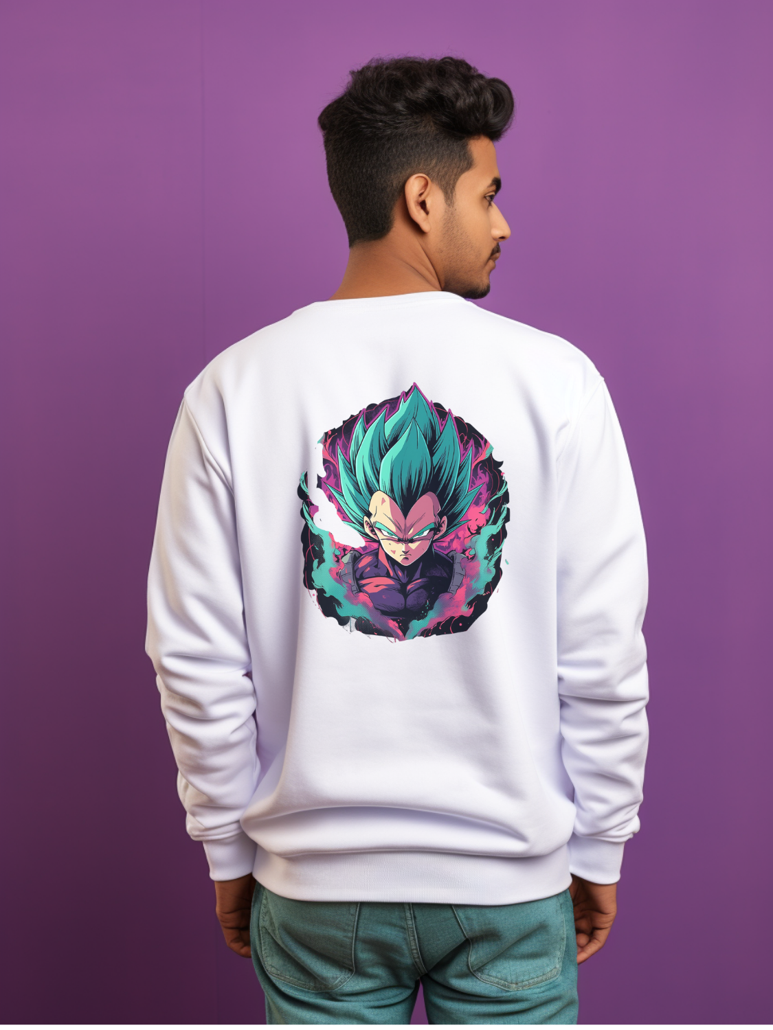 Vegeta White Sweatshirt 19