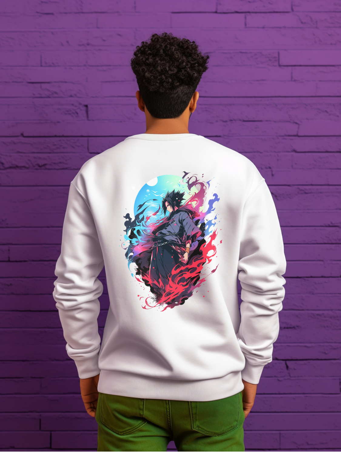 Sasuke White Sweatshirt 22