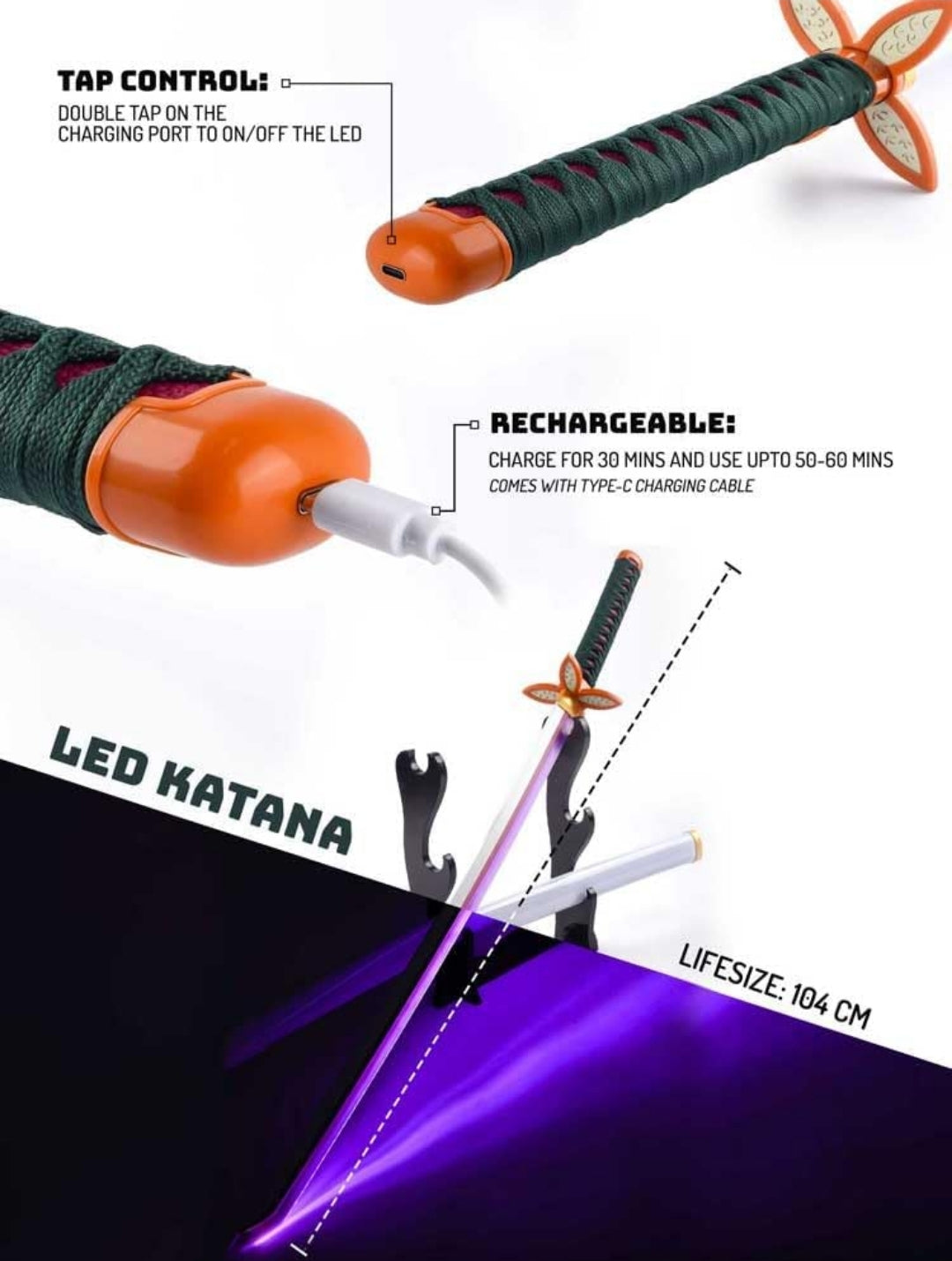 Led Katana Insect Hashira Pink