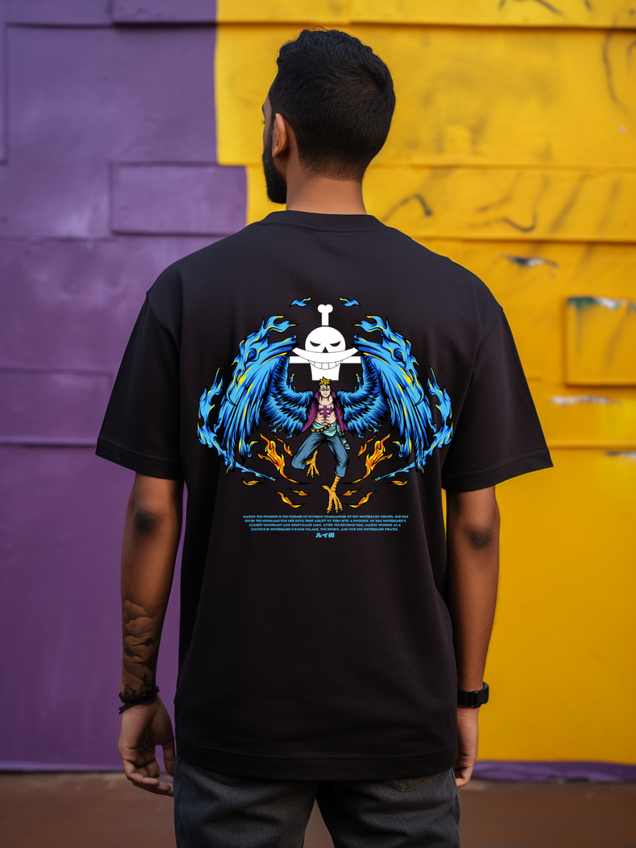 Marco the Phoenix One Piece Premium Oversized T-Shirt Black July'25