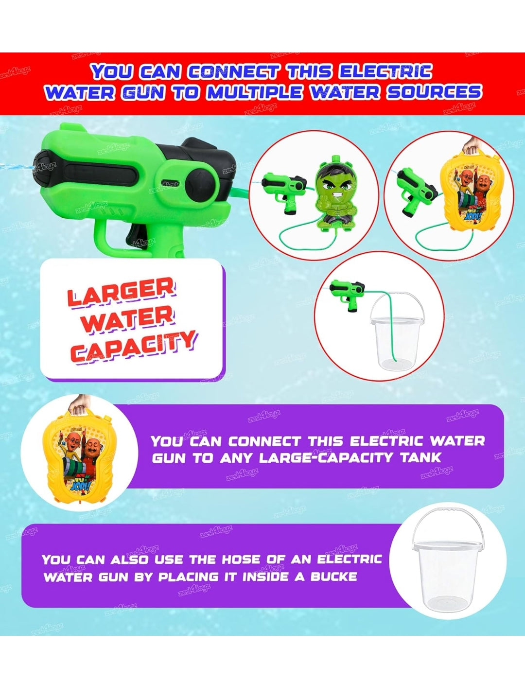 Hulk Electric Pichkari (Premium) with Water Tank