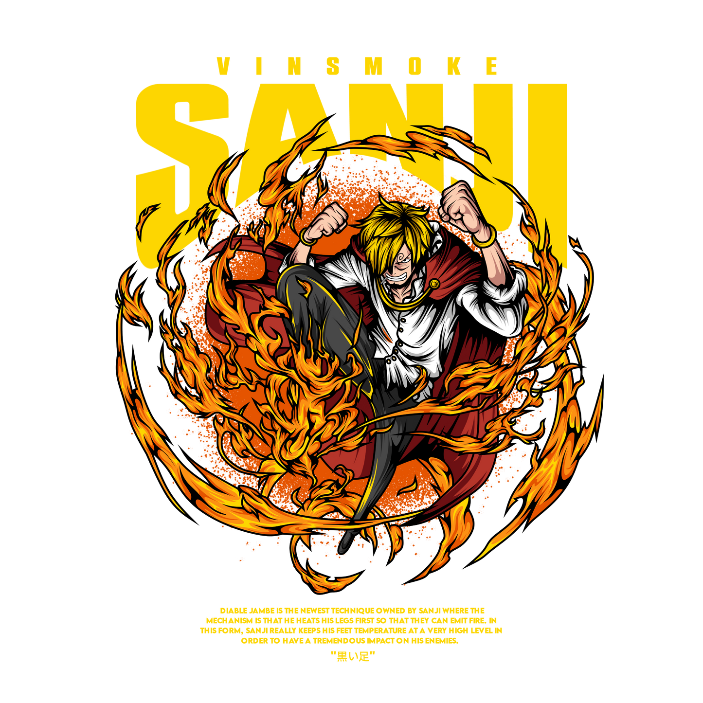 Sanji Premium Oversized T-Shirt Black 1