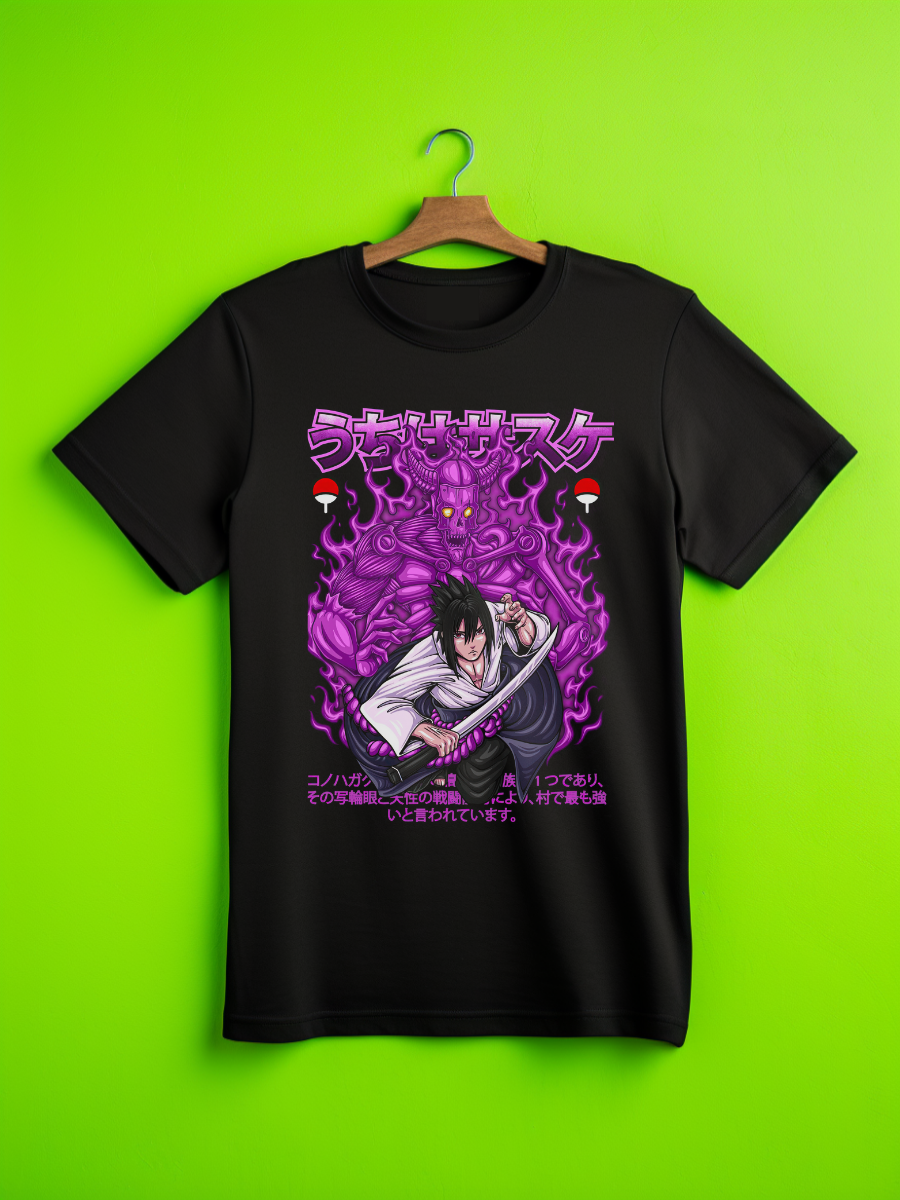 Sasuke Susano Naruto Premium Oversized Front T-Shirt Black July'25