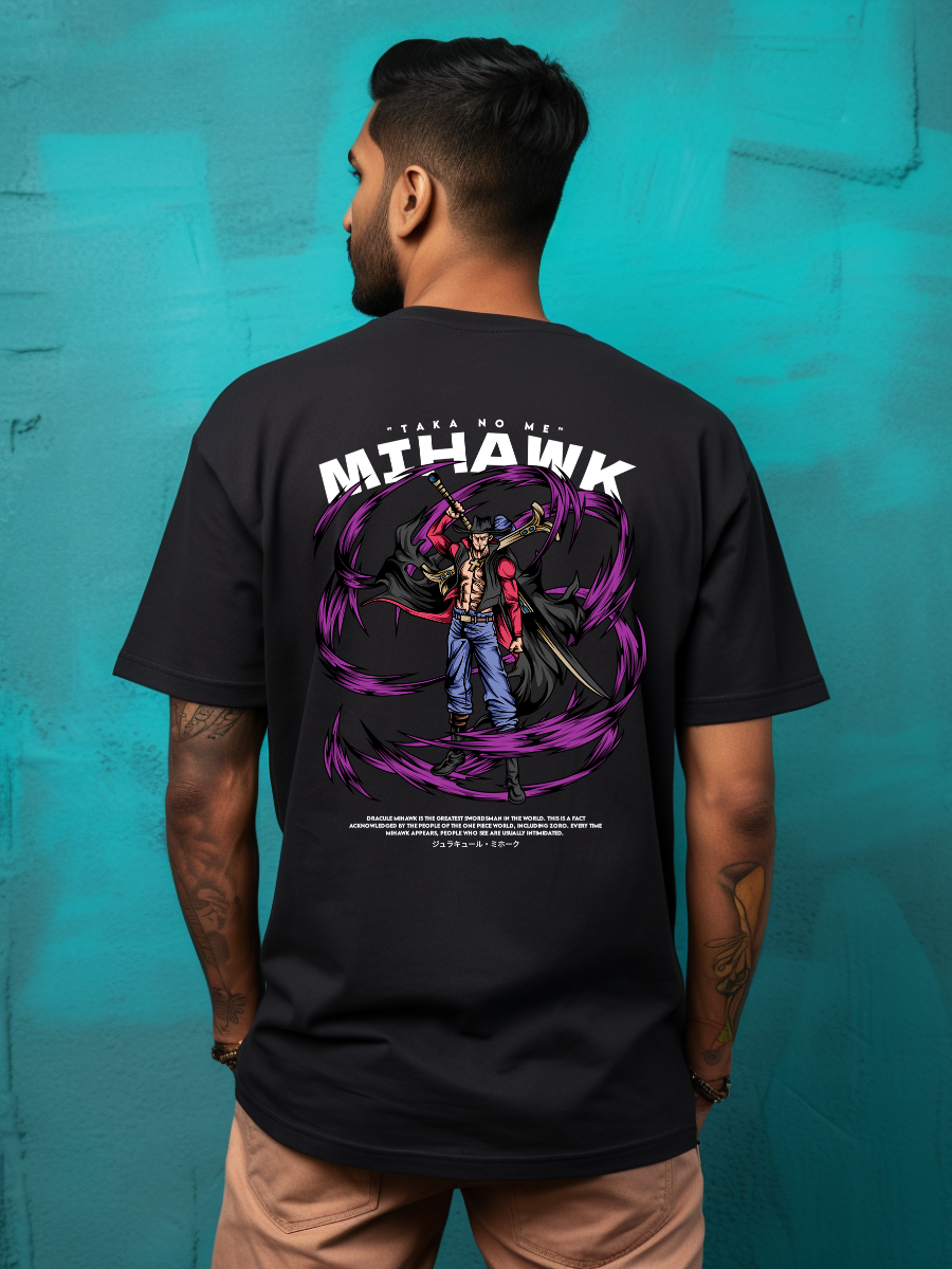 Mihawk One Piece Premium Oversized T-Shirt Black July'25