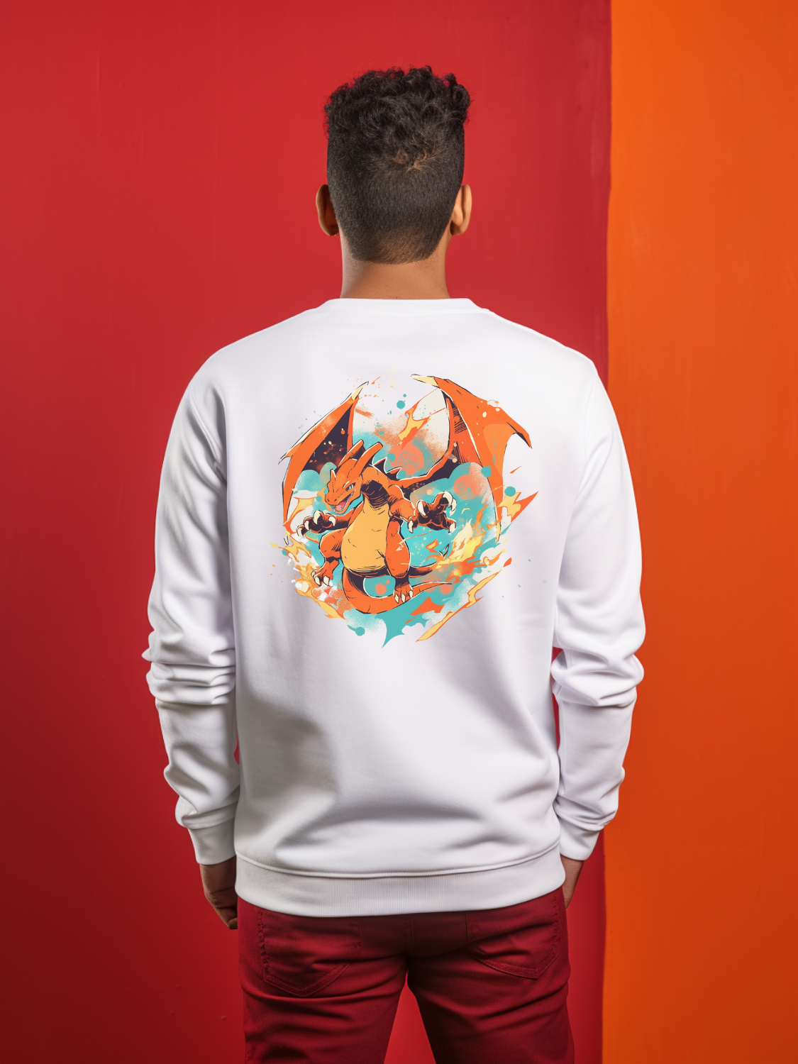 Charizard White Sweatshirt 8