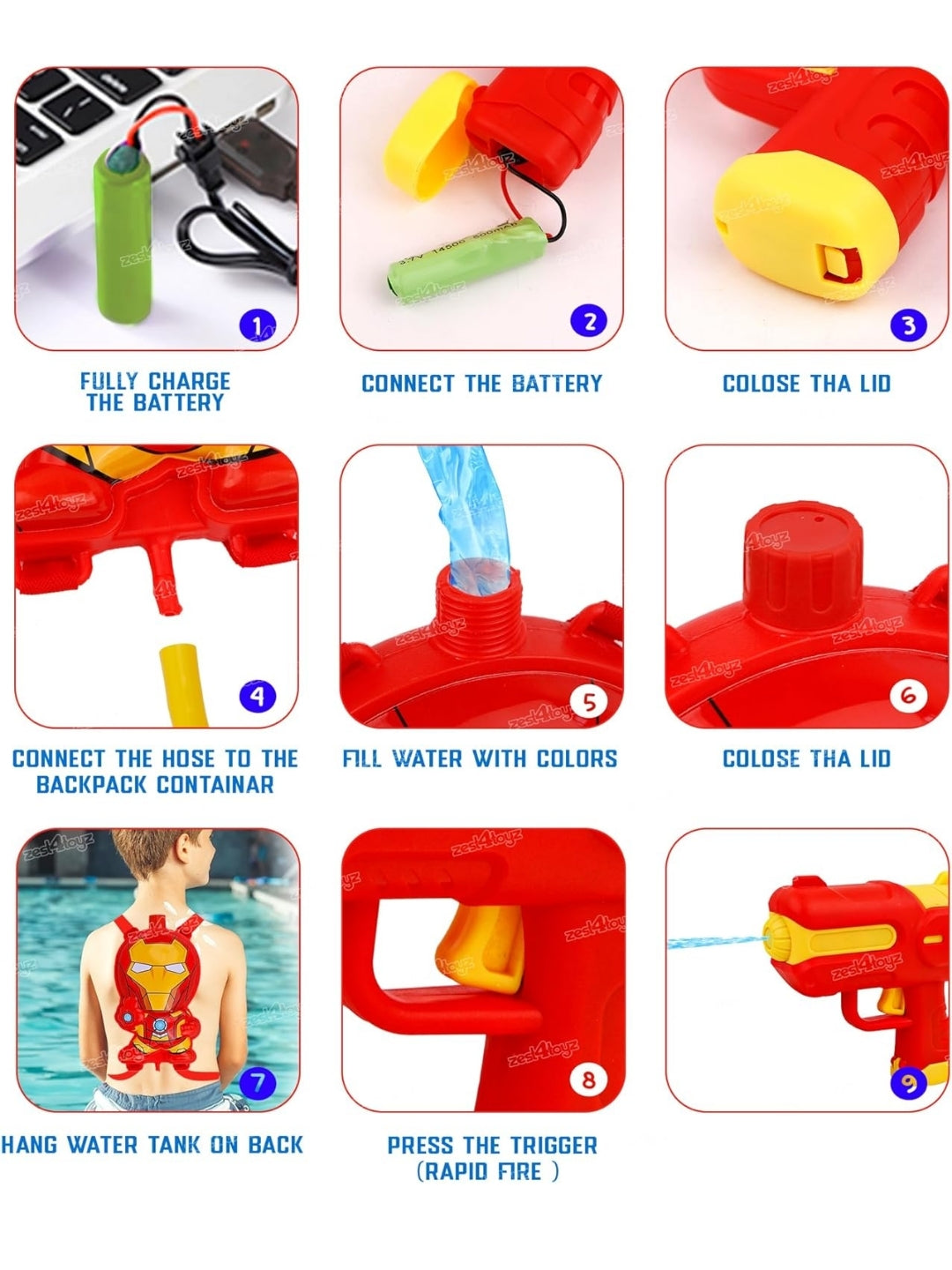 Ironman Electric Pichkari (Premium) with Water Tank