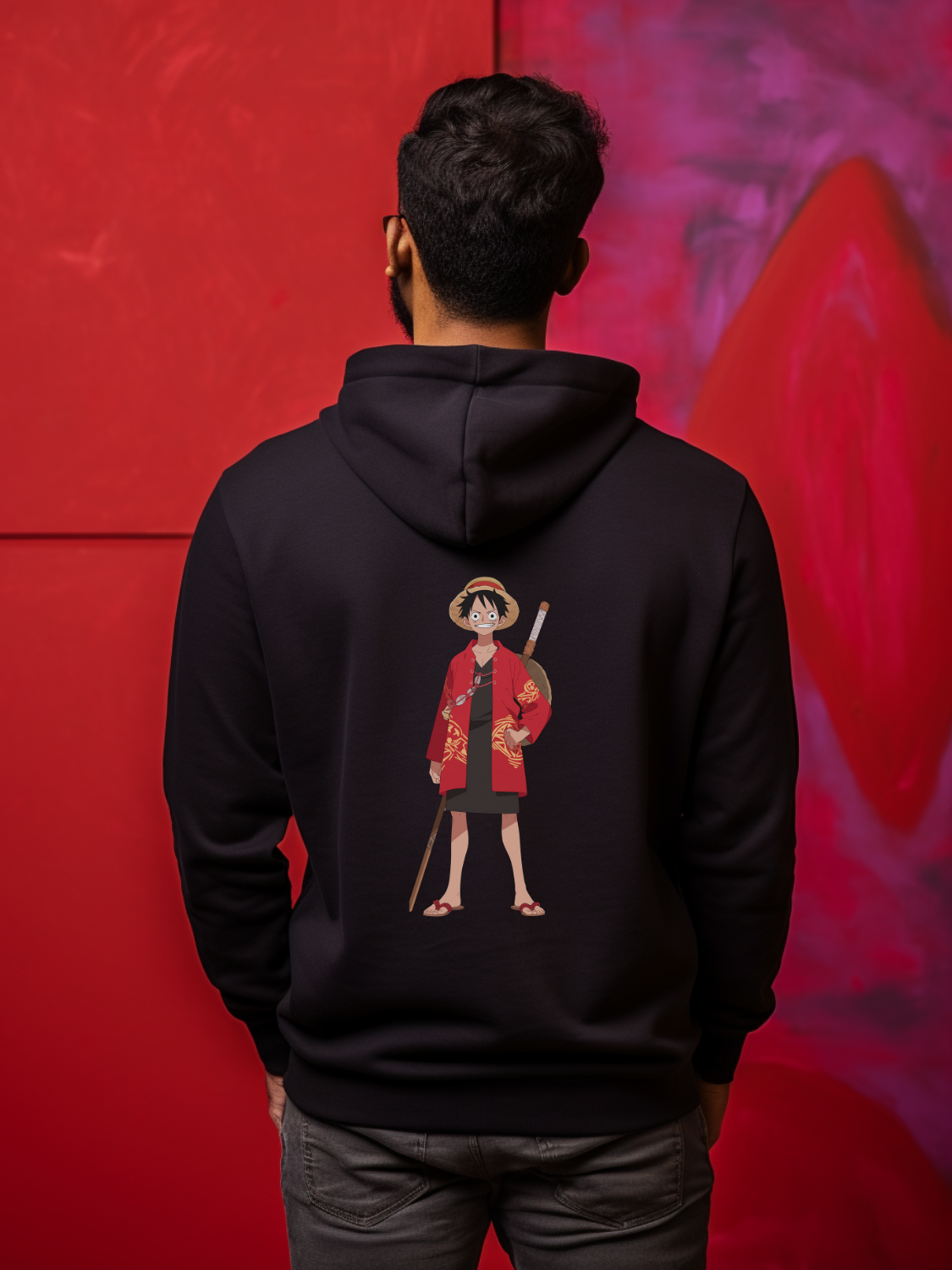 Luffy Back Print Hoodie #7