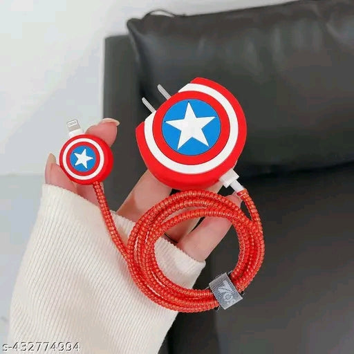 Captain America Shield iPhone charger cover