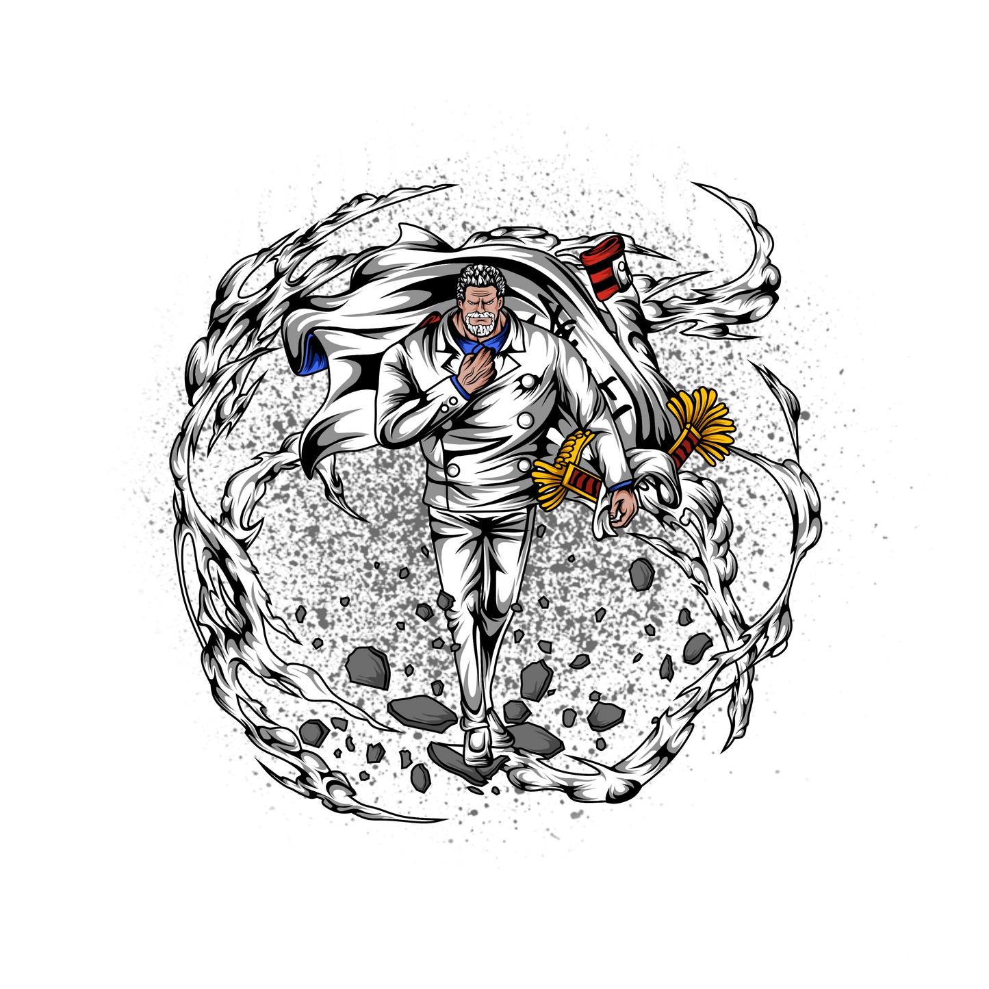 Monkey D Grap Premium Oversized T-Shirt Black 1