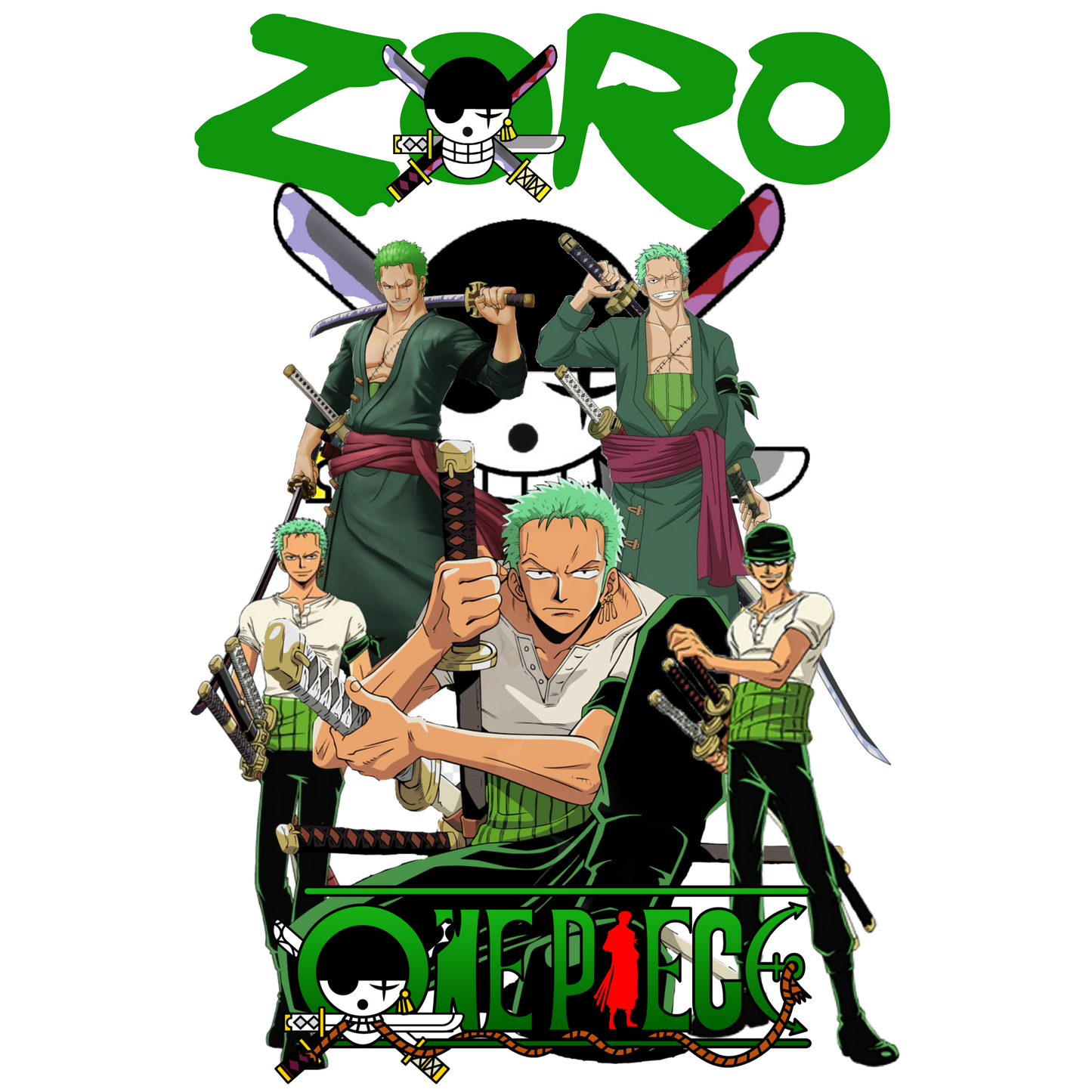 Zoro One Piece Premium Oversized T-Shirt Black July'25