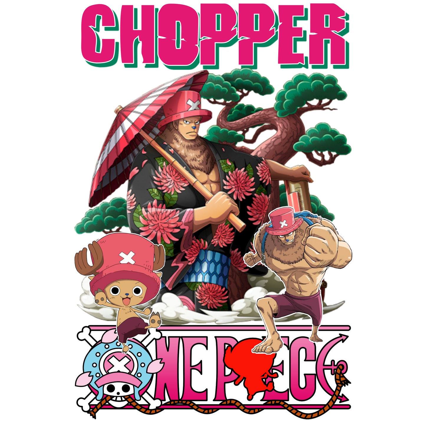 Chopper One Piece Premium Oversized T-Shirt Black July'25