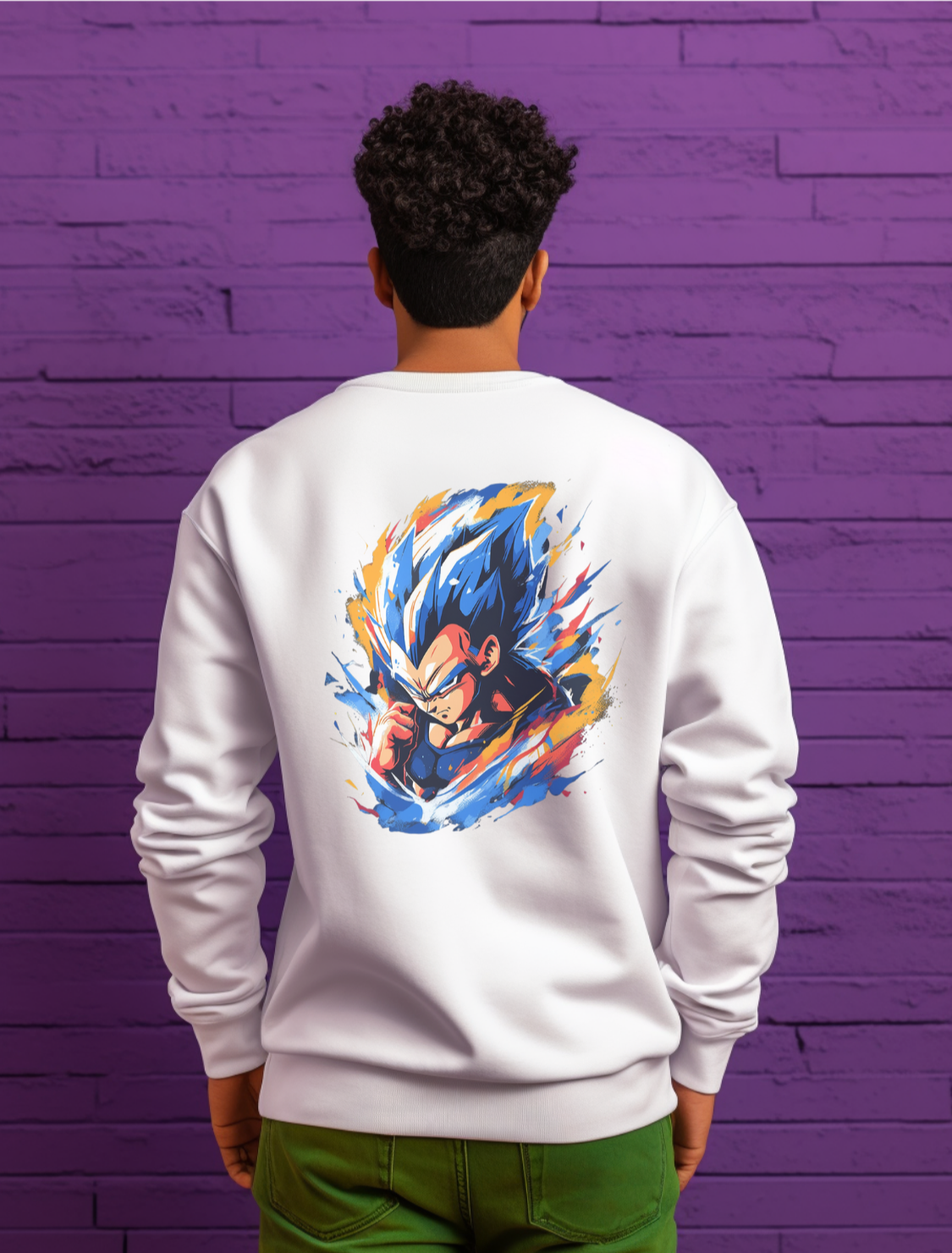 Vegeta White Sweatshirt 2