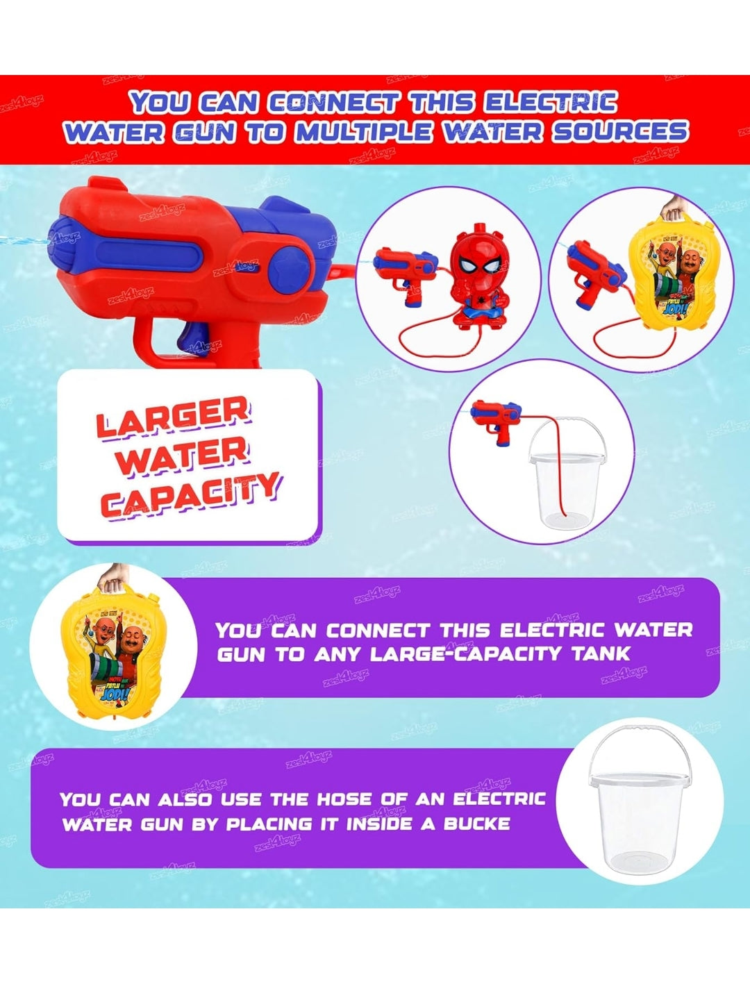 Spiderman Electric Pichkari (Premium) with Water Tank