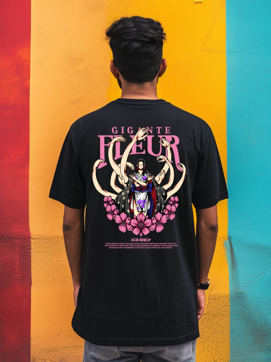 Nico Robin One Piece Premium Oversized T-Shirt Black July'25