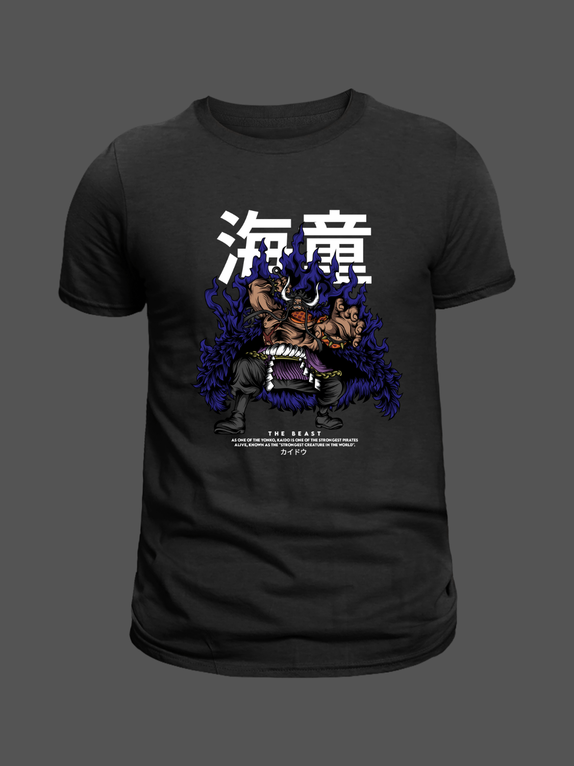 Kaido One Piece Premium Oversized T-Shirt Black 1