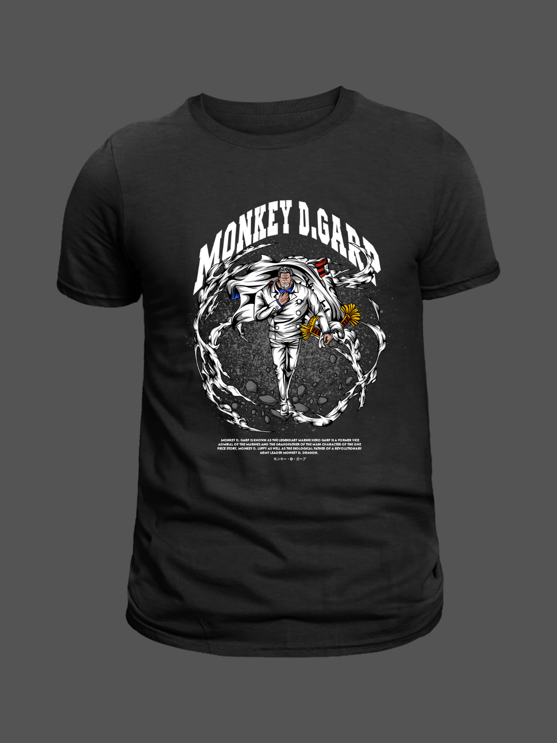 Monkey D Grap Premium Oversized T-Shirt Black 1