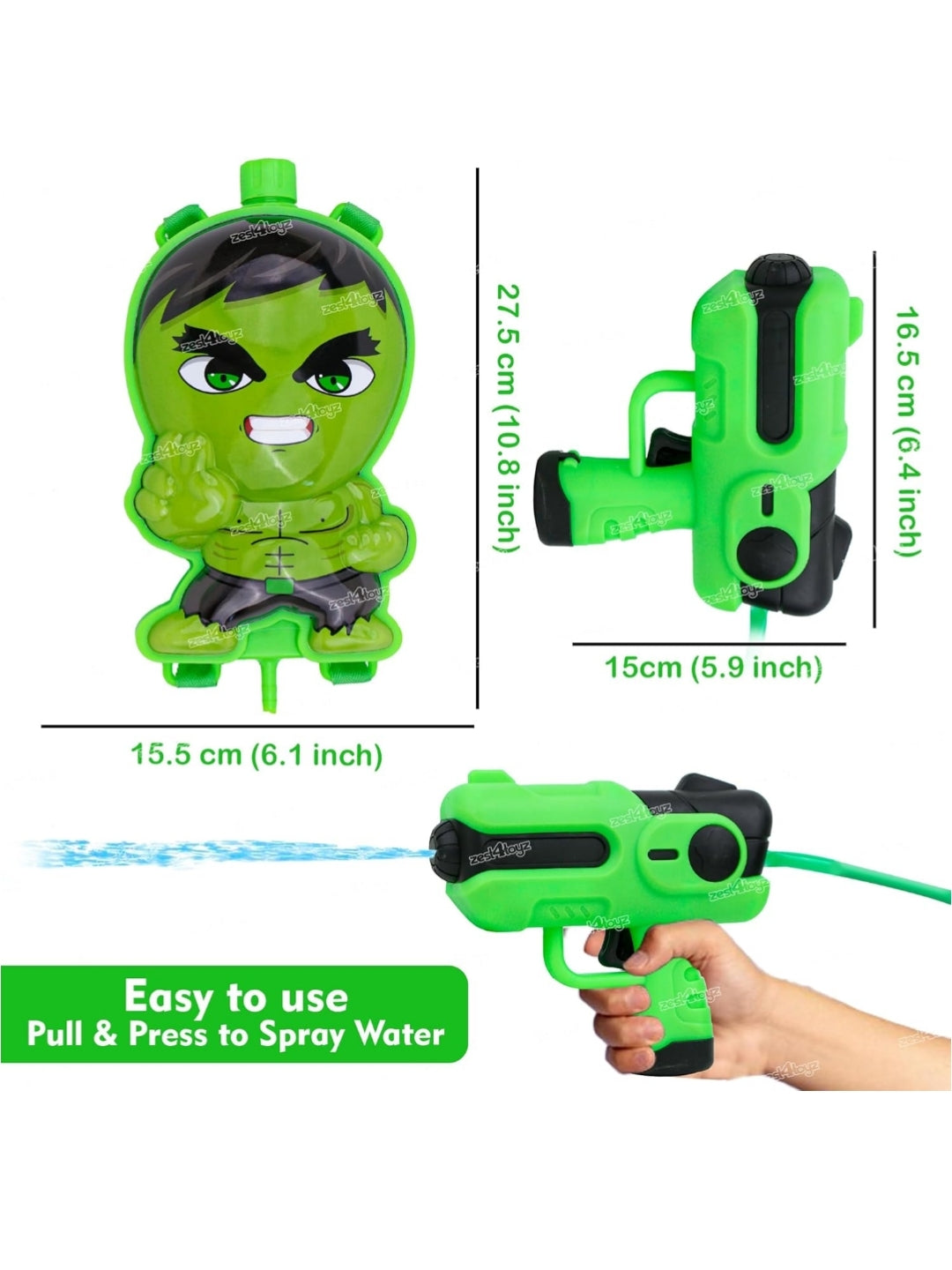 Hulk Electric Pichkari (Premium) with Water Tank