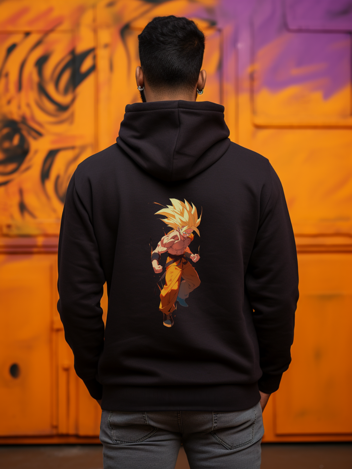 Goku Back Print Hoodie #28