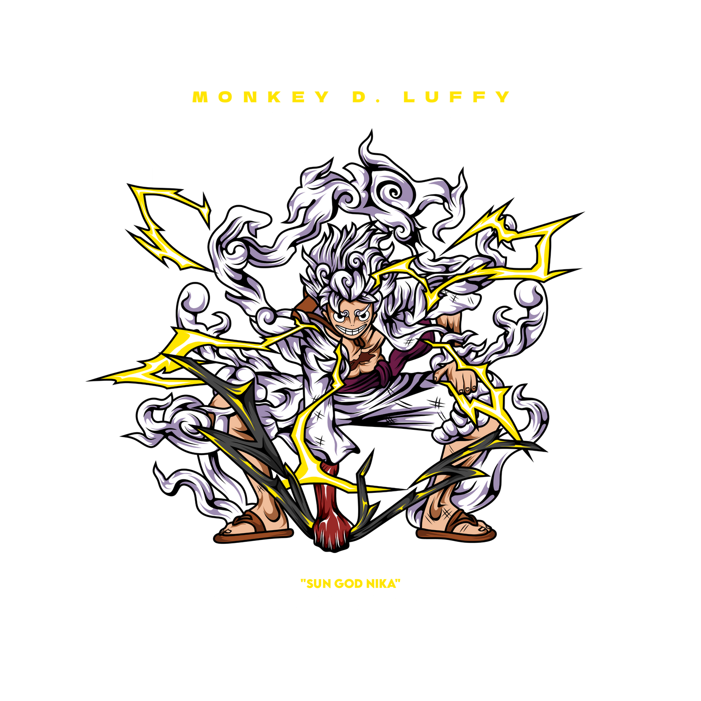 Luffy Gear 5 Premium Oversized T-Shirt Black 1