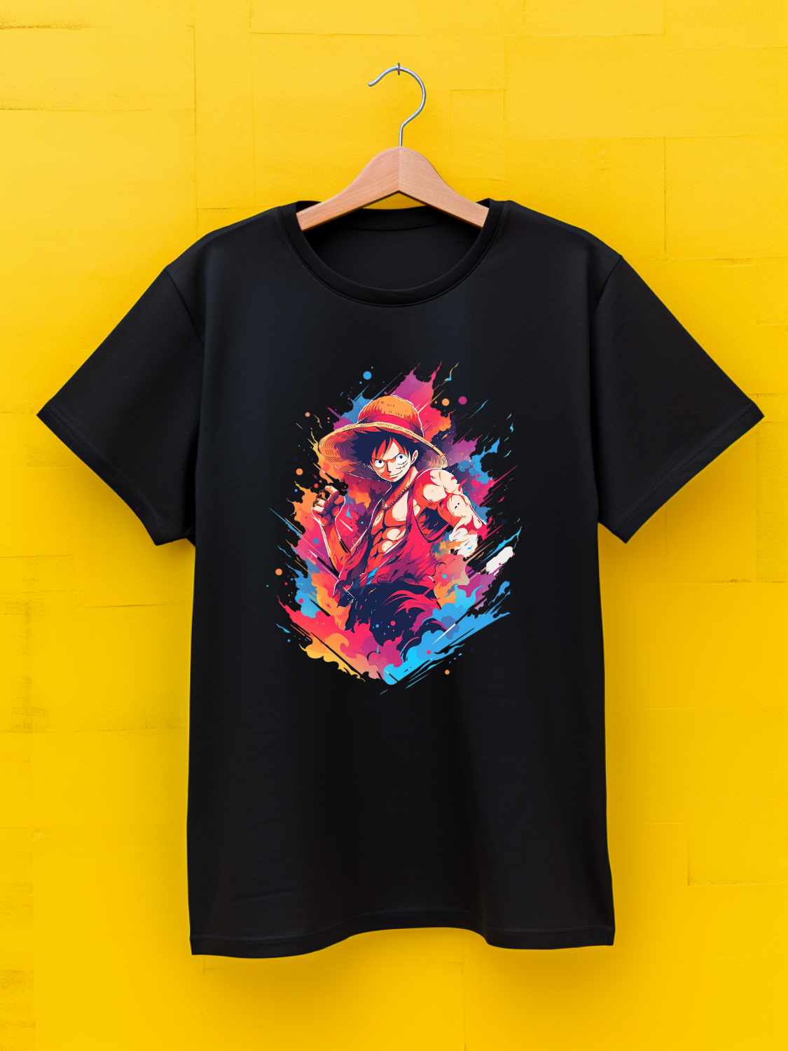 Luffy Black Printed T-Shirt 452