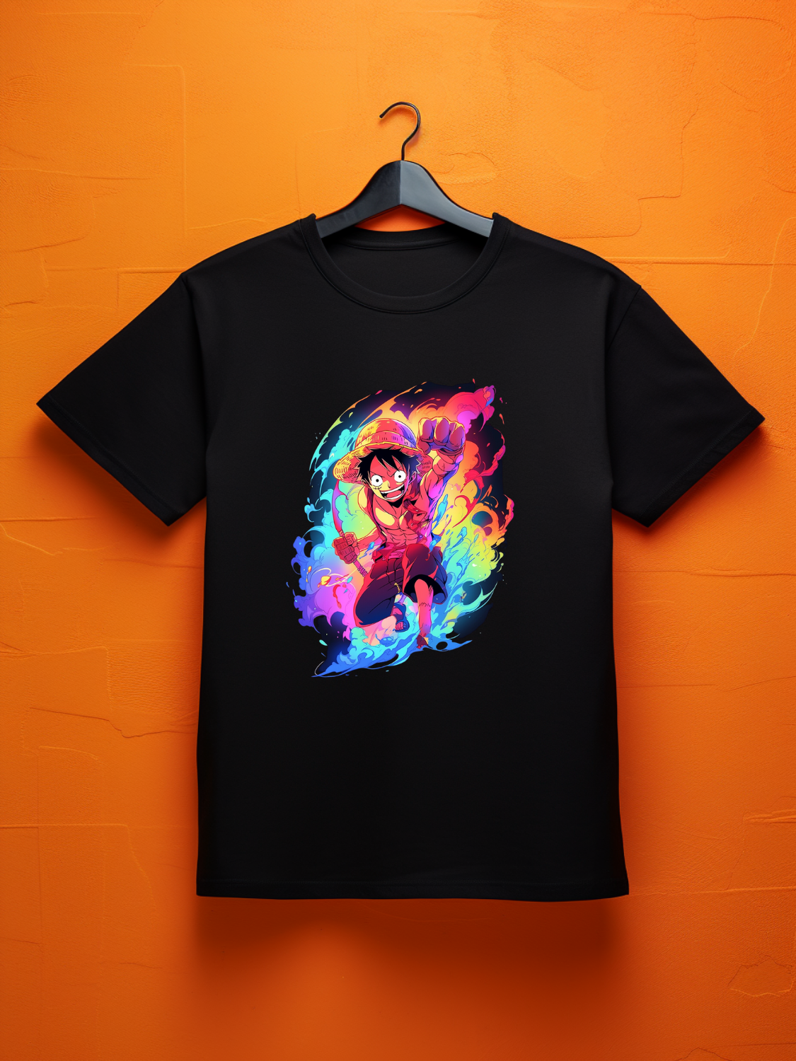 Luffy Black Printed T-Shirt 455
