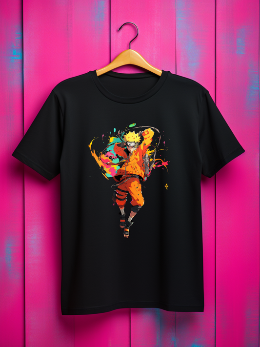 Naruto Black Printed T-Shirt 423