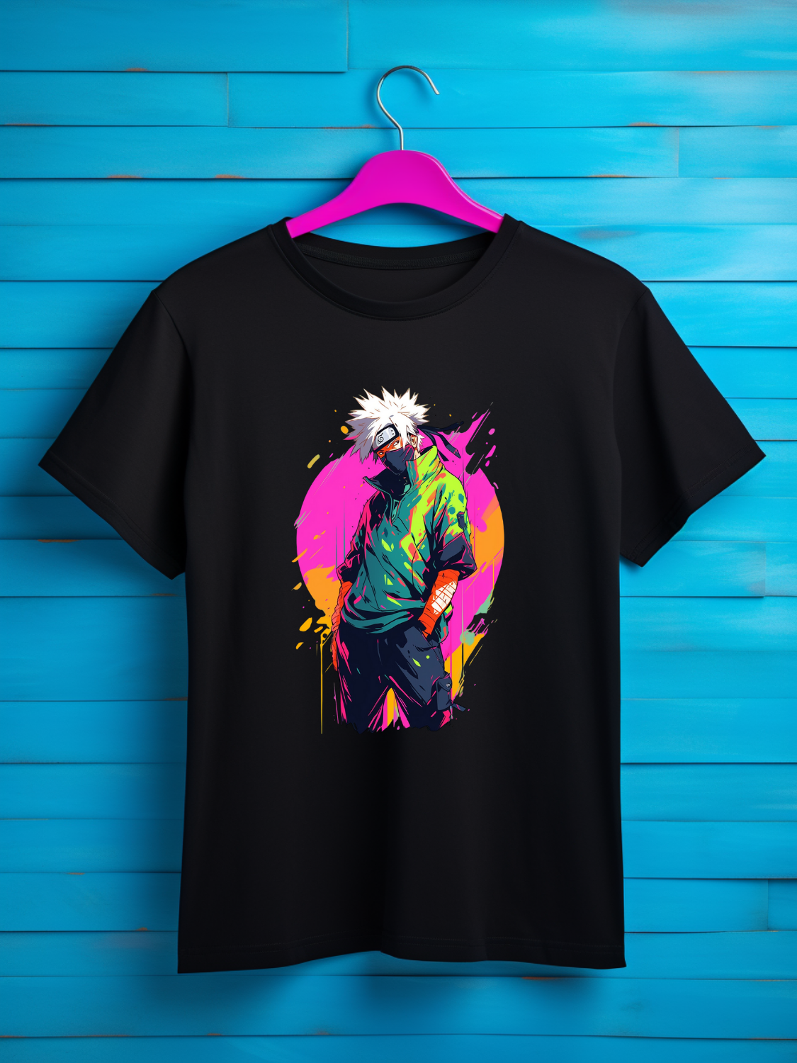 Kakashi Black Printed T-Shirt 427