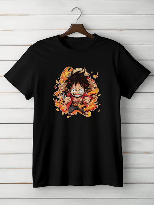 Luffy Black Printed T-Shirt 171