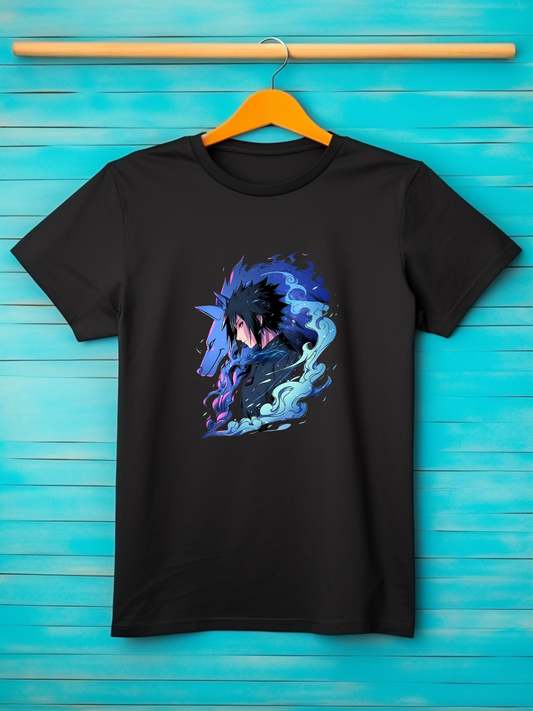 Sasuke Black Printed T-Shirt 432