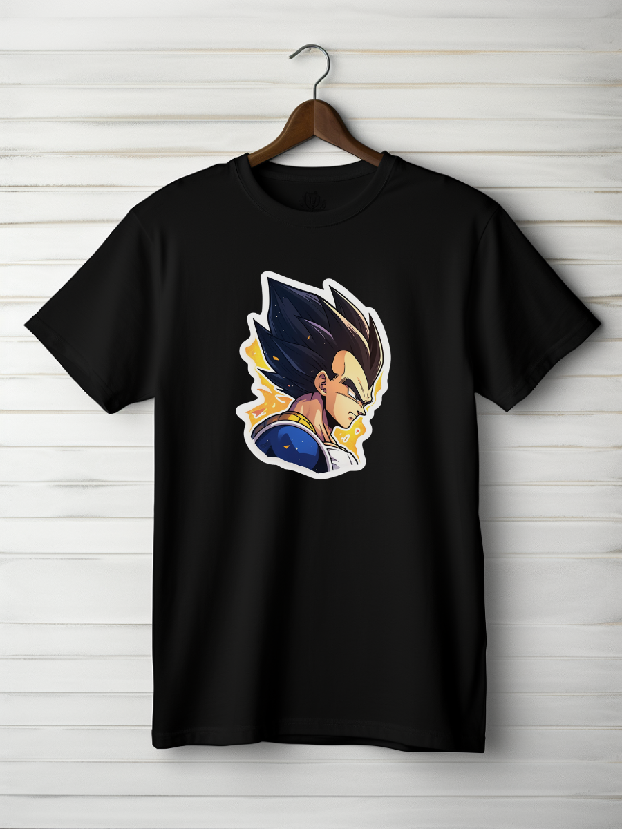 Vegeta Black Printed T-Shirt 101