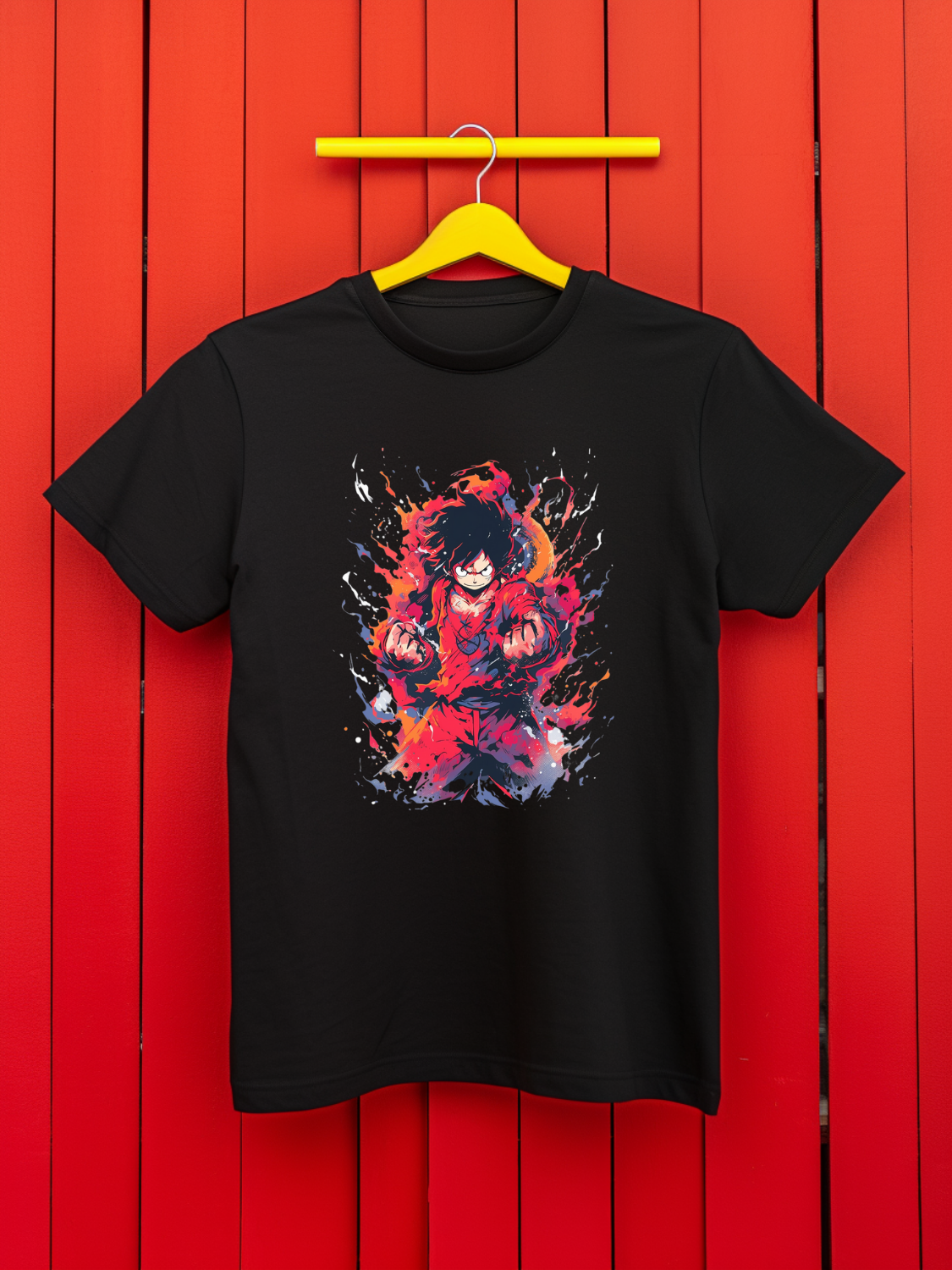 Luffy Black Printed T-Shirt 439