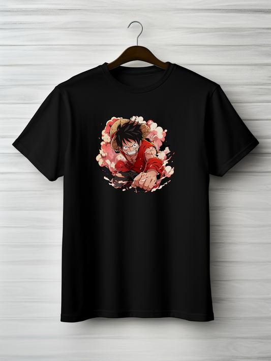 Luffy Black Printed T-Shirt 109