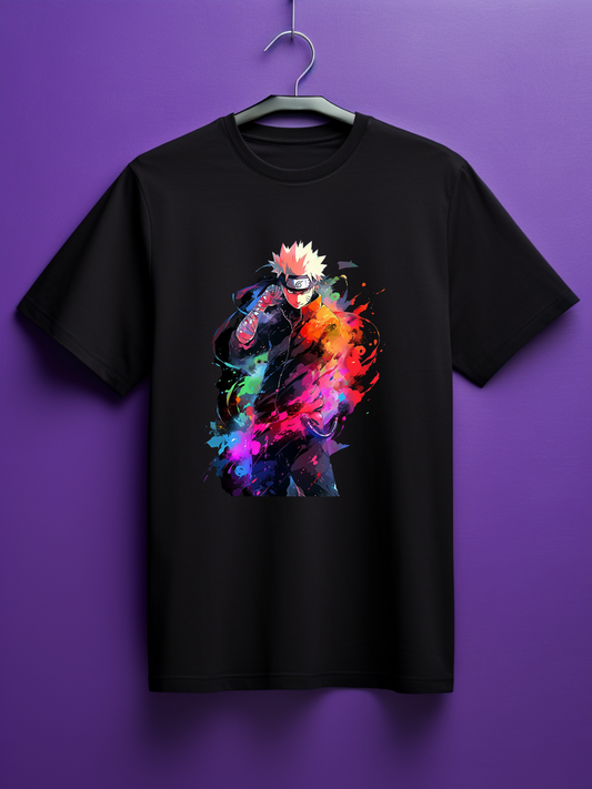 Naruto Black Printed T-Shirt 417