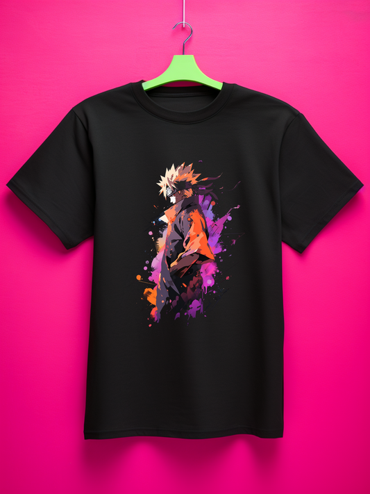 Naruto Black Printed T-Shirt 420