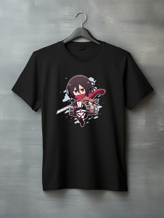 Mikasa Black Printed T-Shirt 119
