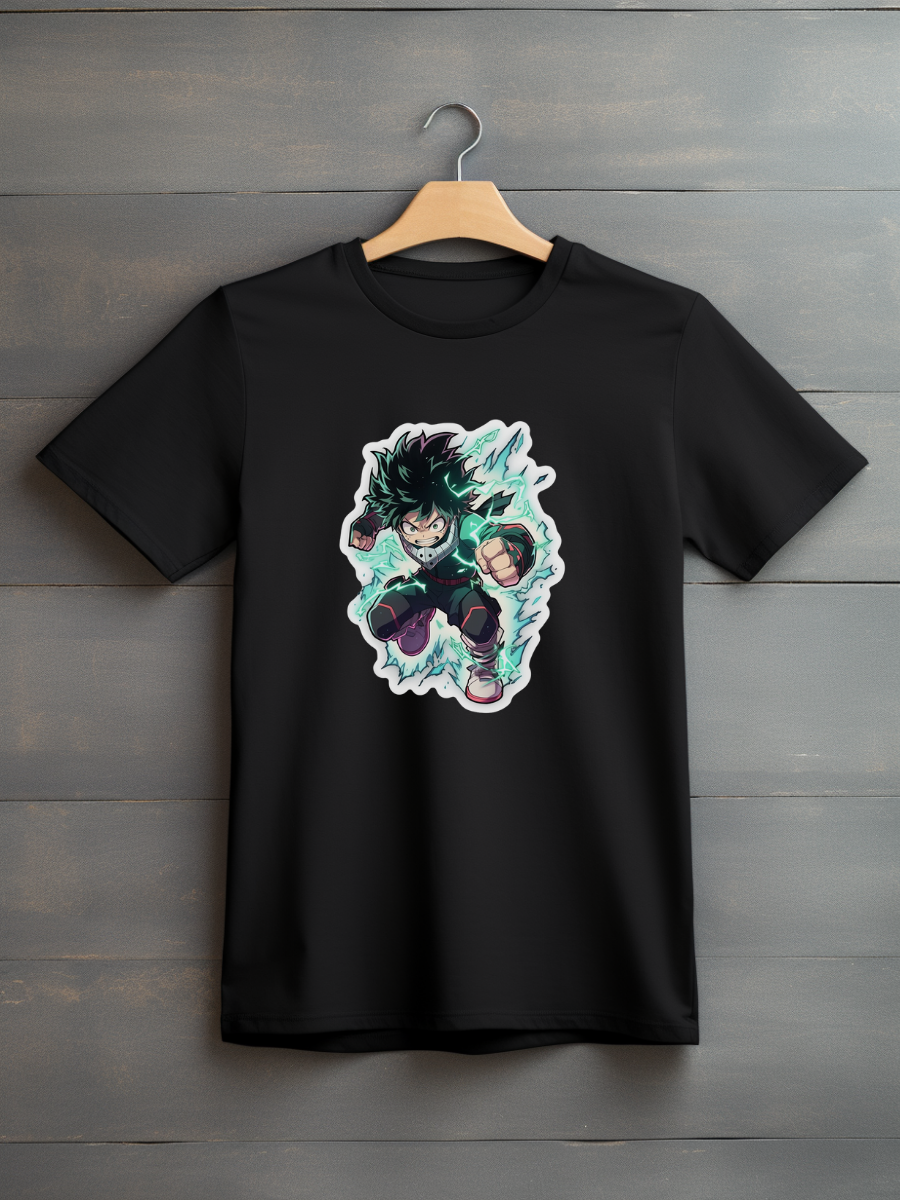 Deku Black Printed T-Shirt 123