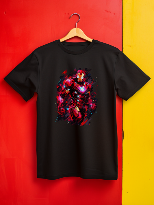 Ironman Black Printed T-Shirt 377