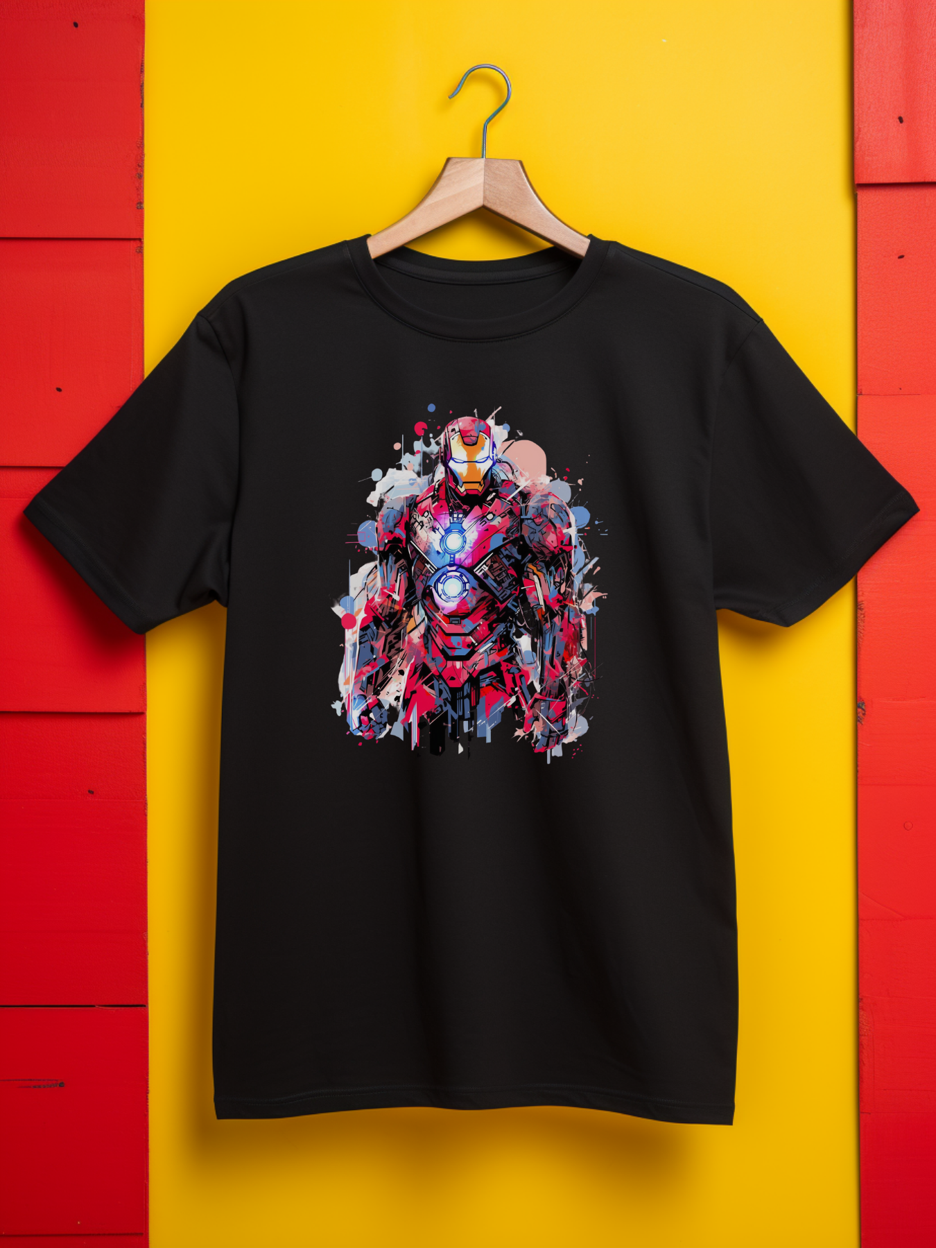 Ironman Black Printed T-Shirt 376