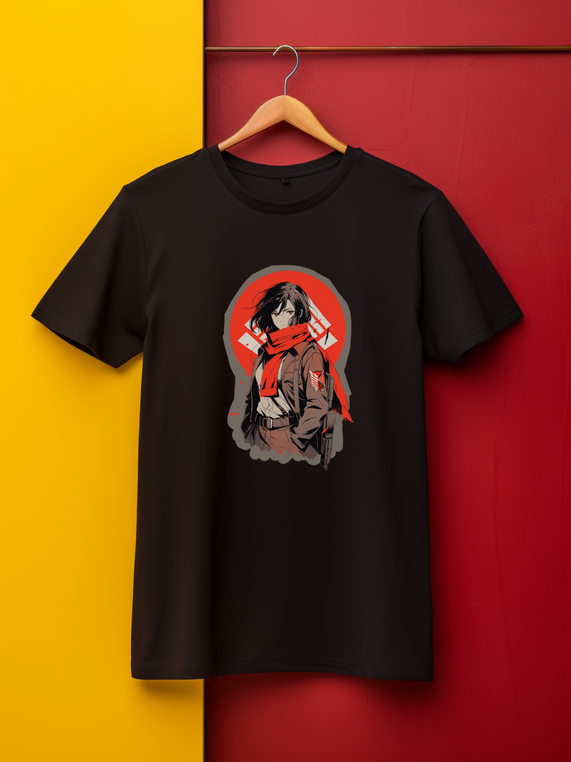 Mikasa Black Printed T-Shirt 497