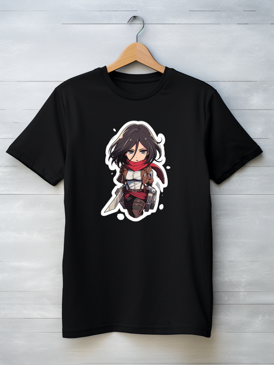 Mikasa Black Printed T-Shirt 95