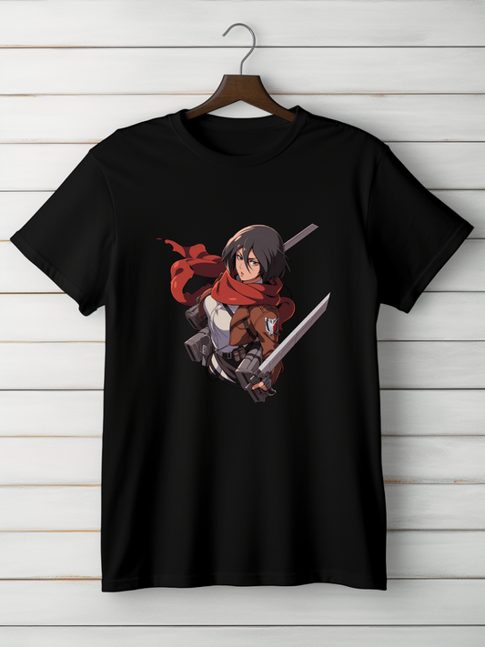 Mikasa Black Printed T-Shirt 96