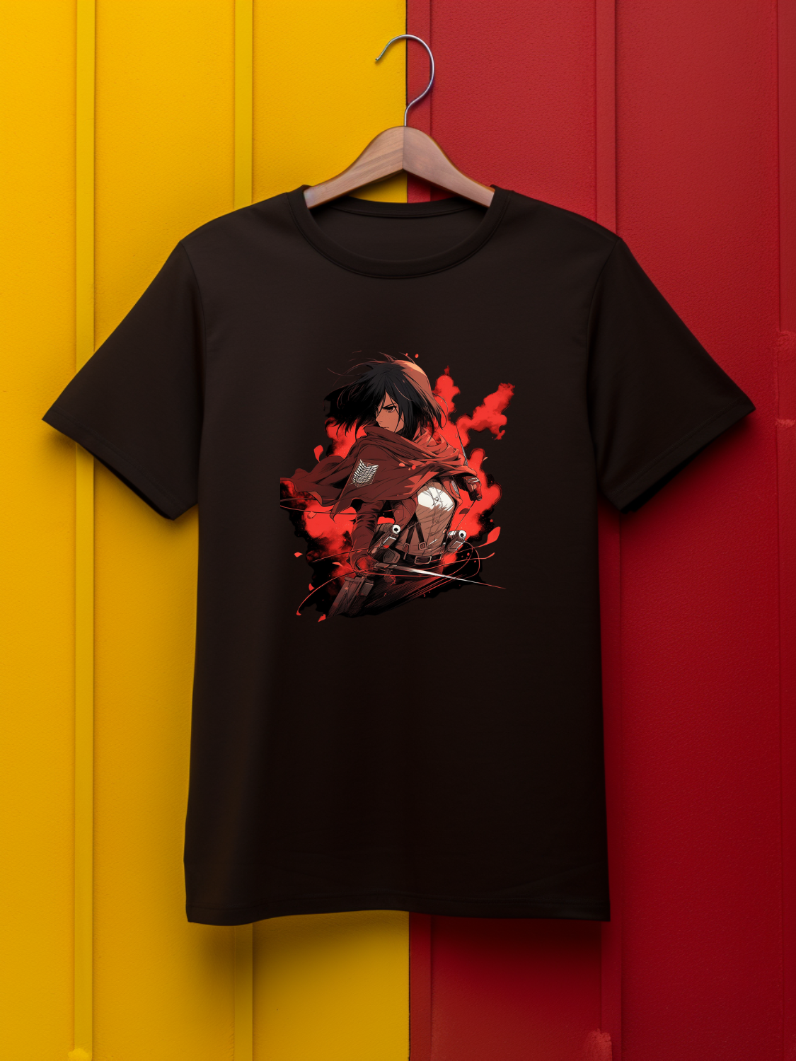Mikasa Black Printed T-Shirt 503