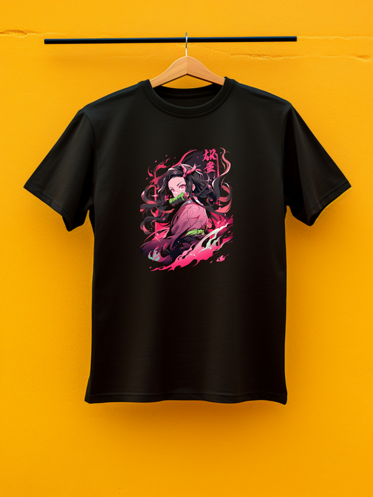Nezuko Black Printed T-Shirt 264