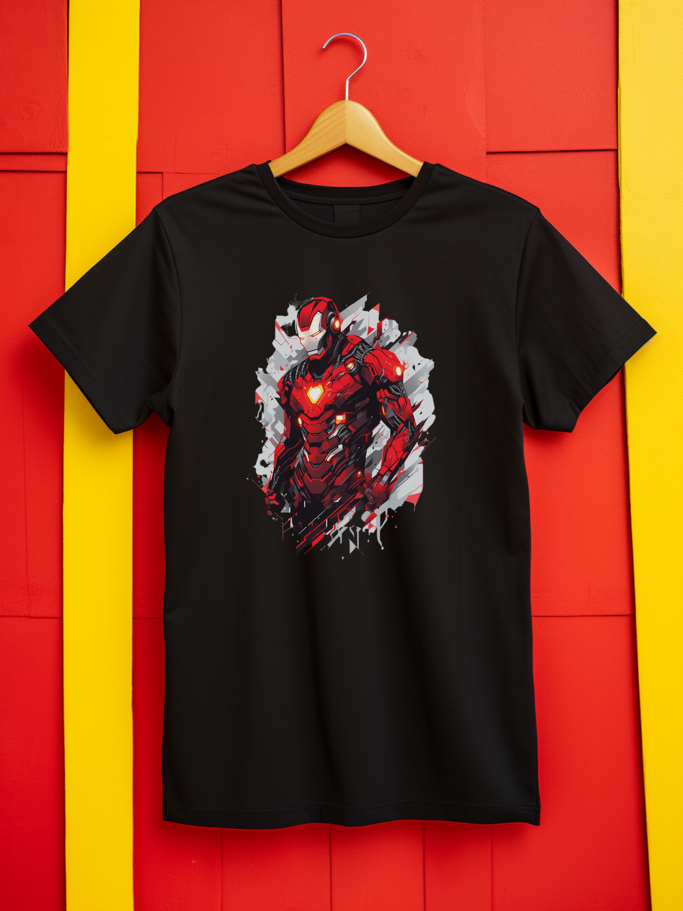 Ironman Black Printed T-Shirt 382